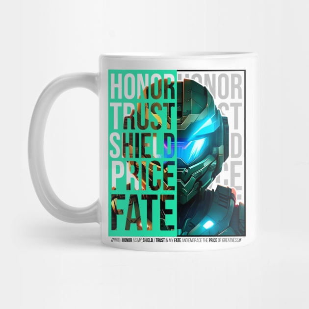 Halo game quotes - Master chief - Spartan 117 - Half white v2 by trino21